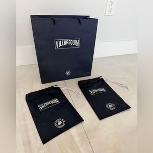 Classic Vilebrequin Shopping Bag and TWO New Nylon Drawstring Bathing Suit Bag